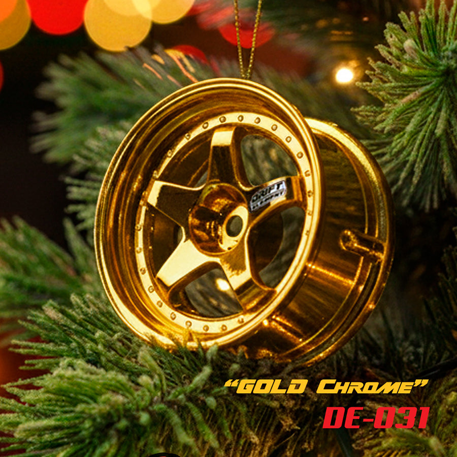 DS Racing (#DE-031) Drift Element 5 Spoke Wheel Set - Gold Chrome