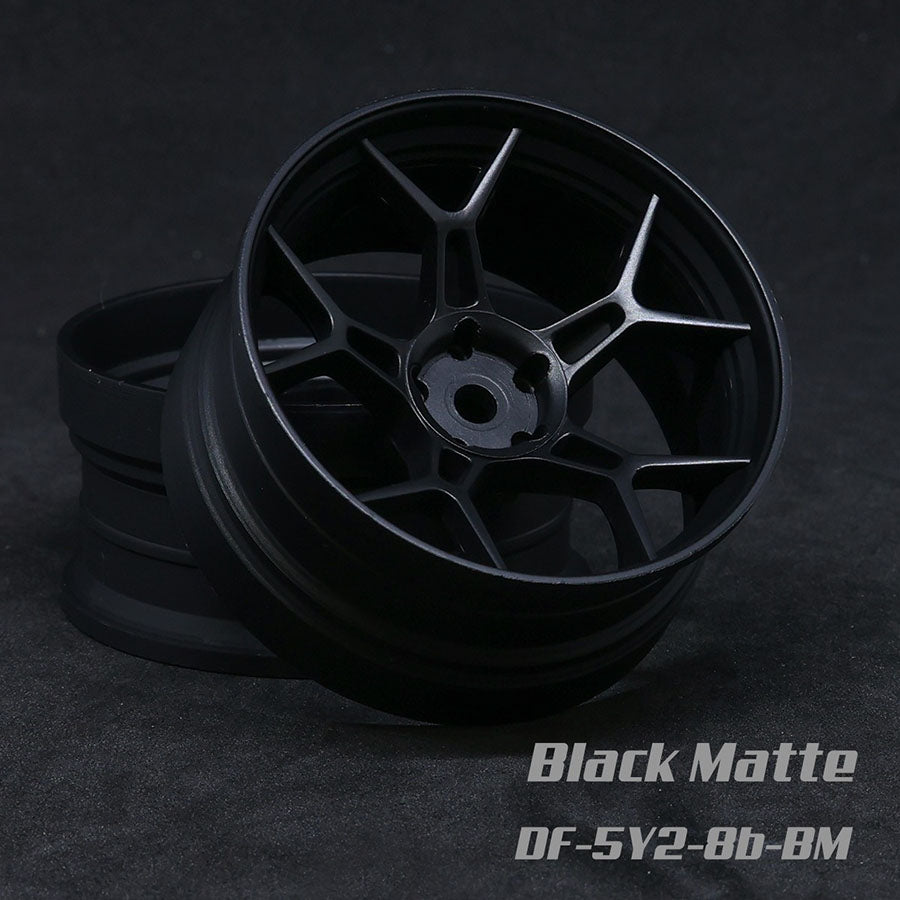 DS Racing (#DF-5Y2-8B-BM) Drift Feathery 5Y Spoke Wheel - Black Burn