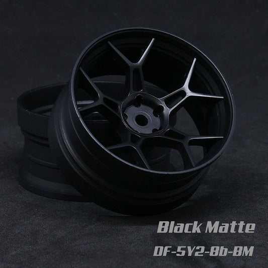 DS Racing (#DF-5Y2-8B-BM) Drift Feathery 5Y Spoke Wheel - Black Burn