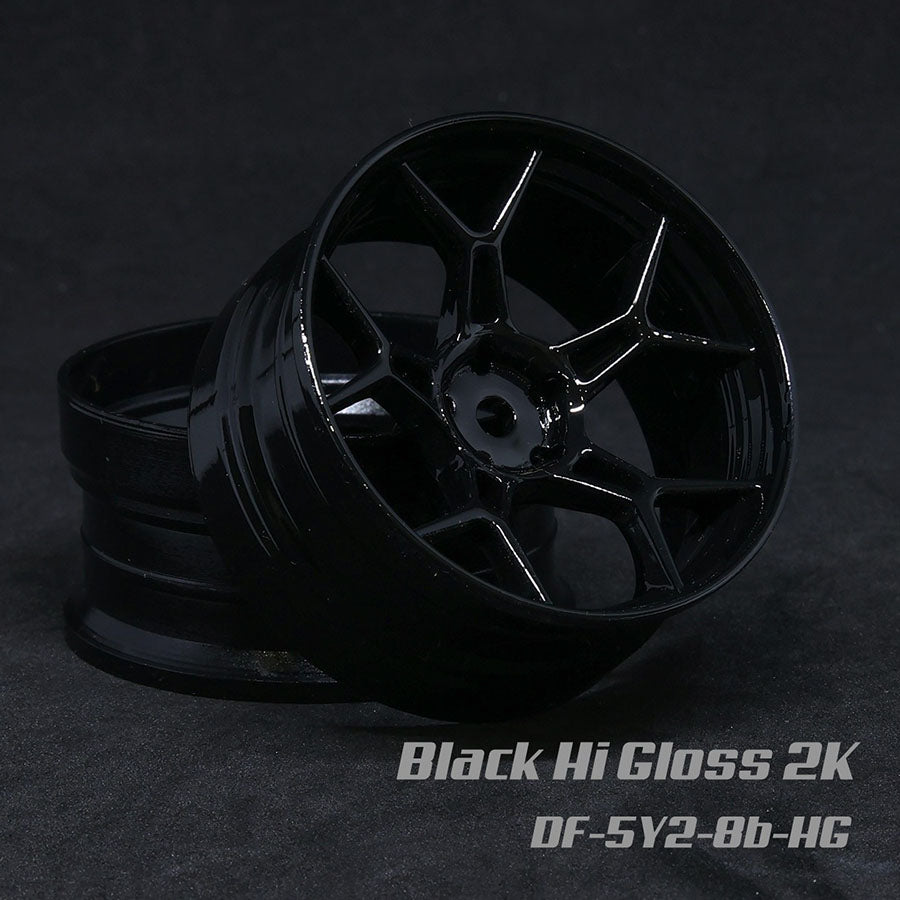 DS Racing (#DF-5Y2-8B-HG) Drift Feathery 5Y Spoke Wheel - Black Hi Gloss 2K