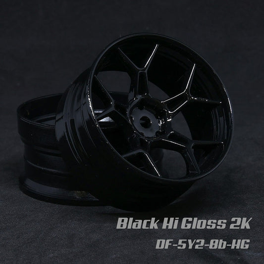 DS Racing (#DF-5Y2-8B-HG) Drift Feathery 5Y Spoke Wheel - Black Hi Gloss 2K