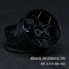 DS Racing (#DF-5Y2-8B-HG) Drift Feathery 5Y Spoke Wheel - Black Hi Gloss 2K