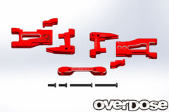Overdose (#OD2133) Adjustable Aluminum Rear Suspension Arm Set - Red