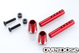 Overdose Adjustable Alum. Front Body Post - Red
