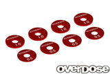 Overdose (#OD2744B) Alum. Wheel Spacer Set - Red