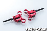 Overdose (#OD2941) Adjustable Aluminum Front Upper Arm Set Type-2 - Red