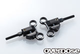 Overdose (#OD2942) Adjustable Aluminum Front Upper Arm Set Type-2 - Black