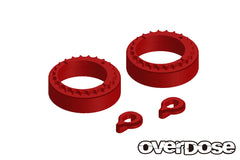 Overdose (#OD3740) Alum. Bearing Adaptor ＆ Bearing Stopper Set - Red
