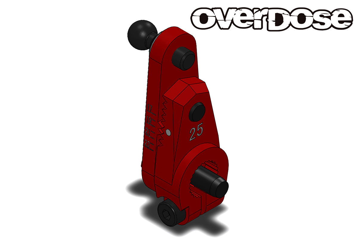 Overdose JT Alum. Direct Servo Horn Type-2 25T - Red Overdose JT Alum. Direct Servo Horn Type-2 25T - Red
