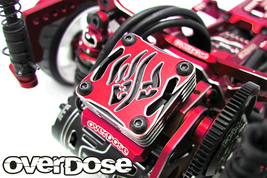 Overdose Alum. Cooling Fan Cover V2 30 x 30mm - Red