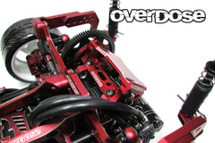 Overdose JT Alum. Rear ESC Mount Type-2 - Red