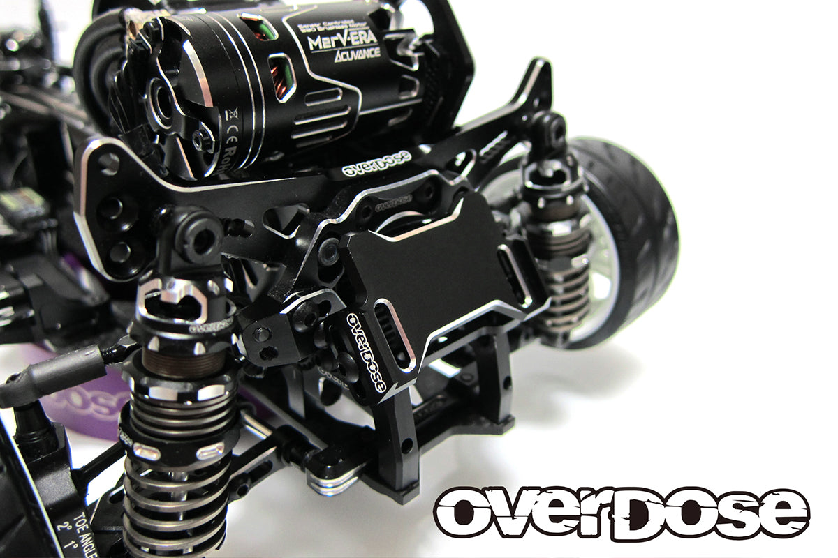 Overdose JT Alum. Rear ESC Mount Type-2 - Black