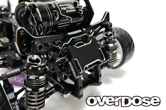 Overdose JT Alum. Rear ESC Mount Type-2 - Black