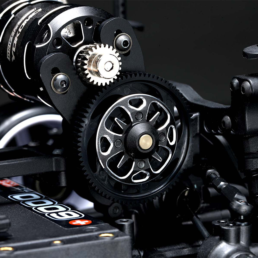 Yokomo Alum. Lightweight Spur Gear Hub - Black