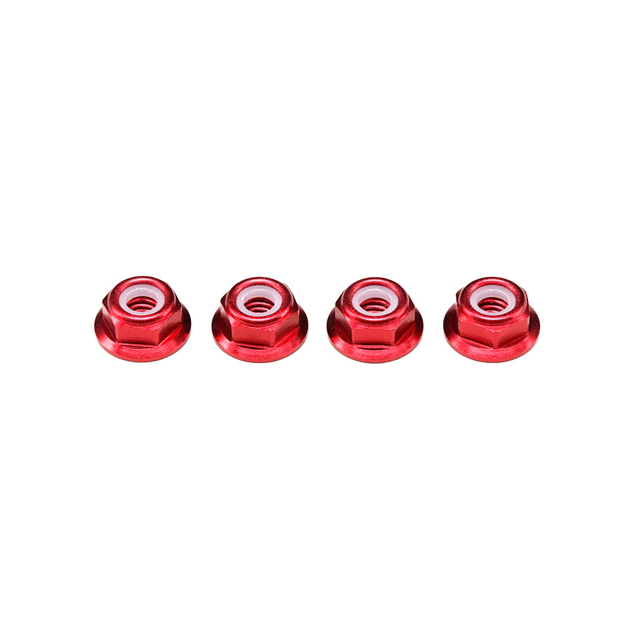 Yokomo 4mm Alum. Thin Flanged Nylon Lock Nuts