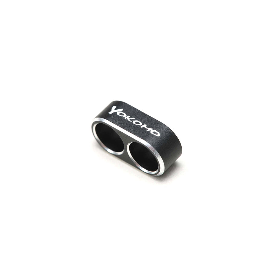 Yokomo (#ZC-WGB2) Alum. 12 Gauge Wire Guide 2 Holes - Black