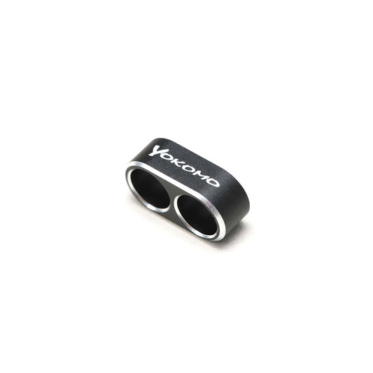 Yokomo (#ZC-WGB2) Alum. 12 Gauge Wire Guide 2 Holes - Black