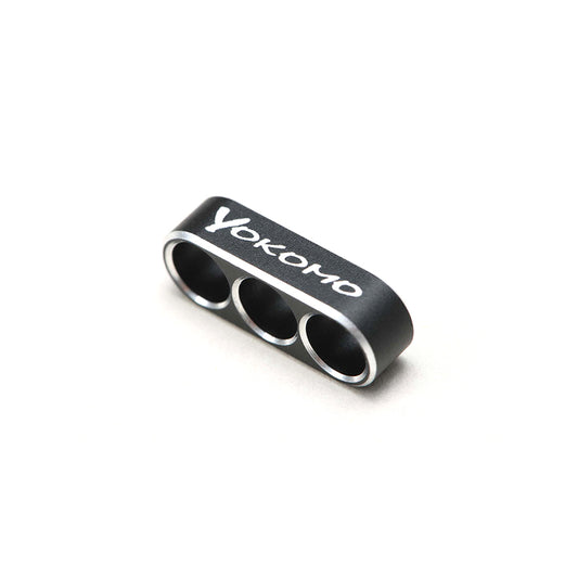 Yokomo (#ZC-WGB3) Alum. 12 Gauge Wire Guide 3 Holes - Black