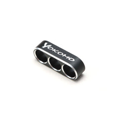 Yokomo (#ZC-WGB3) Alum. 12 Gauge Wire Guide 3 Holes - Black