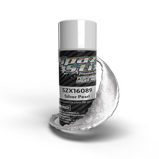 Spaz Stix (#SZX16089) Aerosol Spray Paint - Silver Pearl