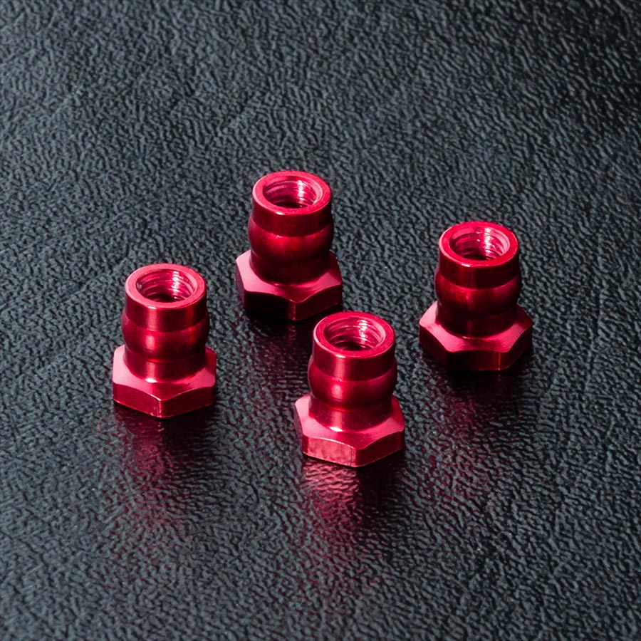 MST Alum. Ball Connector Nut 4.8 - Red MST Alum. Ball Connector Nut 4.8 - Red