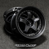 DS Racing (#DE-005) Drift Element Wheel Set - Triple Black