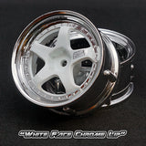 DE 5 Spoke Wheel Set - White/Chrome