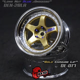 DS Racing (#DE-017) Drift Element Wheel Set - Gold/Chrome