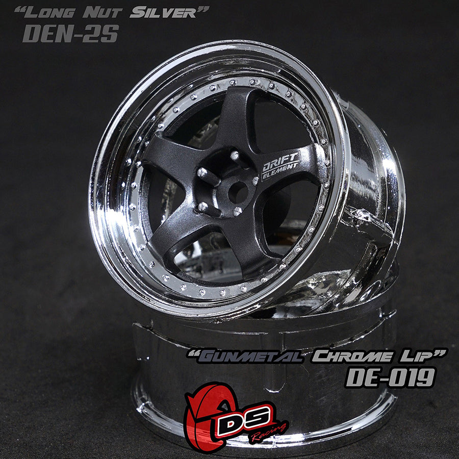 DE 6 Spoke Wheel Set - Gunmetal/Chrome DE 6 Spoke Wheel Set - Gunmetal/Chrome