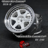 DS Racing (#DE-210) Drift Element II Wheel Set - White/Chrome