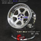 DS Racing (#DE-215) Drift Element II Wheel Set - Light Gold/Chrome