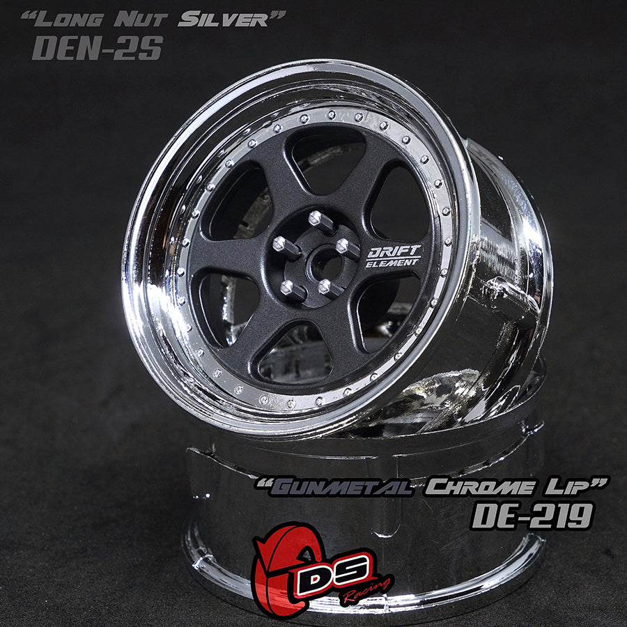 DE 6 Spoke Wheel Set - Gunmetal/Chrome DE 6 Spoke Wheel Set - Gunmetal/Chrome