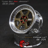 DE 6 Spoke Wheel Set - Bronze/Chrome