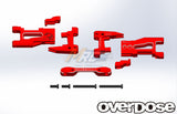 Overdose (#OD2133) Adjustable Aluminum Rear Suspension Arm Set - Red