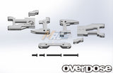 Overdose (#OD2135) Adjustable Aluminum Rear Suspension Arm Set - Silver