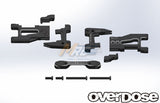Overdose (#OD2137) Adjustable Aluminum Rear Suspension Arm Set - Black