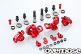 Overdose (#OD2438B) Alum. Adjustable Knuckle Set Type-2 - Red