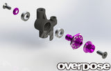 Overdose Alum. One Piece Axle Shaft 6mm - Red