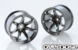 Overdose (OD2841) WORK EMOTION T7R 30mm Wheel - Black Metal Chrome