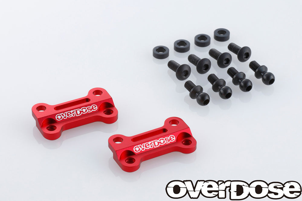 Overdose (#OD2846) TC Alum. Front Upper Arm Bracket - Red