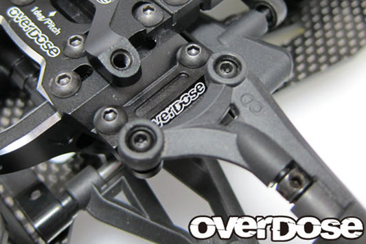 Overdose TC Alum. Front Upper Arm Bracket - Black
