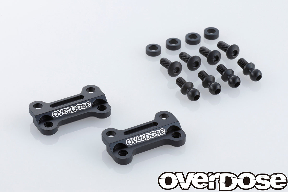 Overdose (#OD2847) TC Alum. Front Upper Arm Bracket - Black