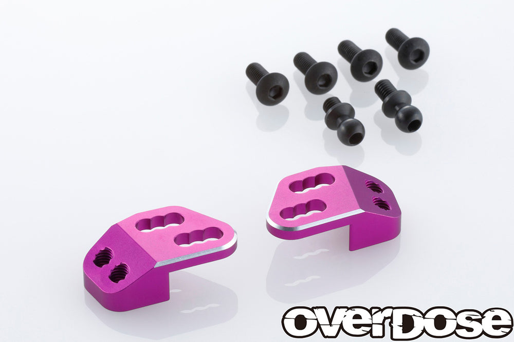 Overdose (#OD2848) TC Alum. Rear Upper Arm Bracket - Purple