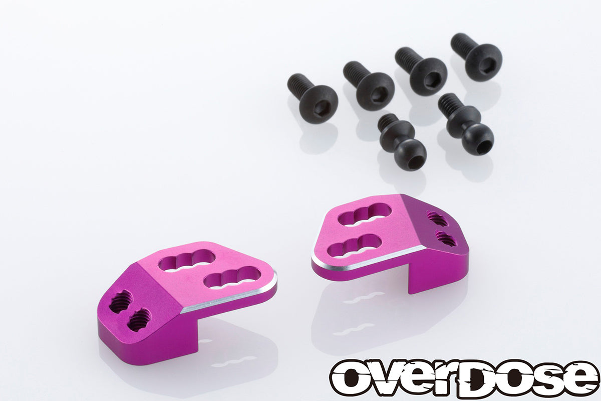 Overdose (#OD2848) TC Alum. Rear Upper Arm Bracket - Purple