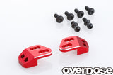 Overdose (#OD2849) TC Alum. Rear Upper Arm Bracket - Red