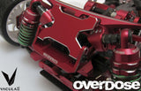 Overdose JT Alum. Rear ESC Mount - Red