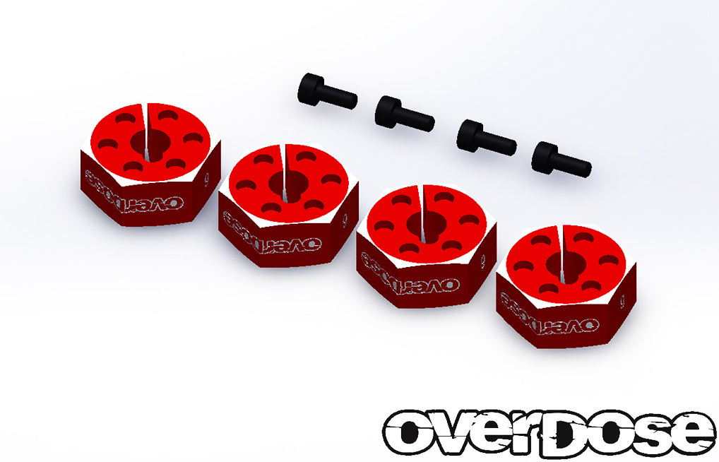 Overdose Alum. Wheel Hub Set 6mm - Purple Overdose Alum. Wheel Hub Set 6mm - Purple