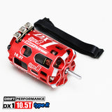 Yokomo (#RPM-DX105RR) DRIFT PERFORMANCE DX1 R Series Brushless Motor 10.5T - Red