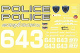 PANDORA RC (#VGP-613) POLICE Decal Set