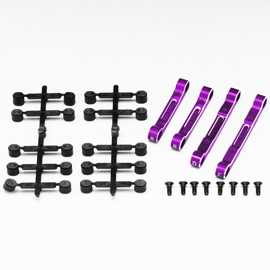 Yokomo (#Y2-301APA) Aluminum Adjustable Suspension Mount Set - Purple